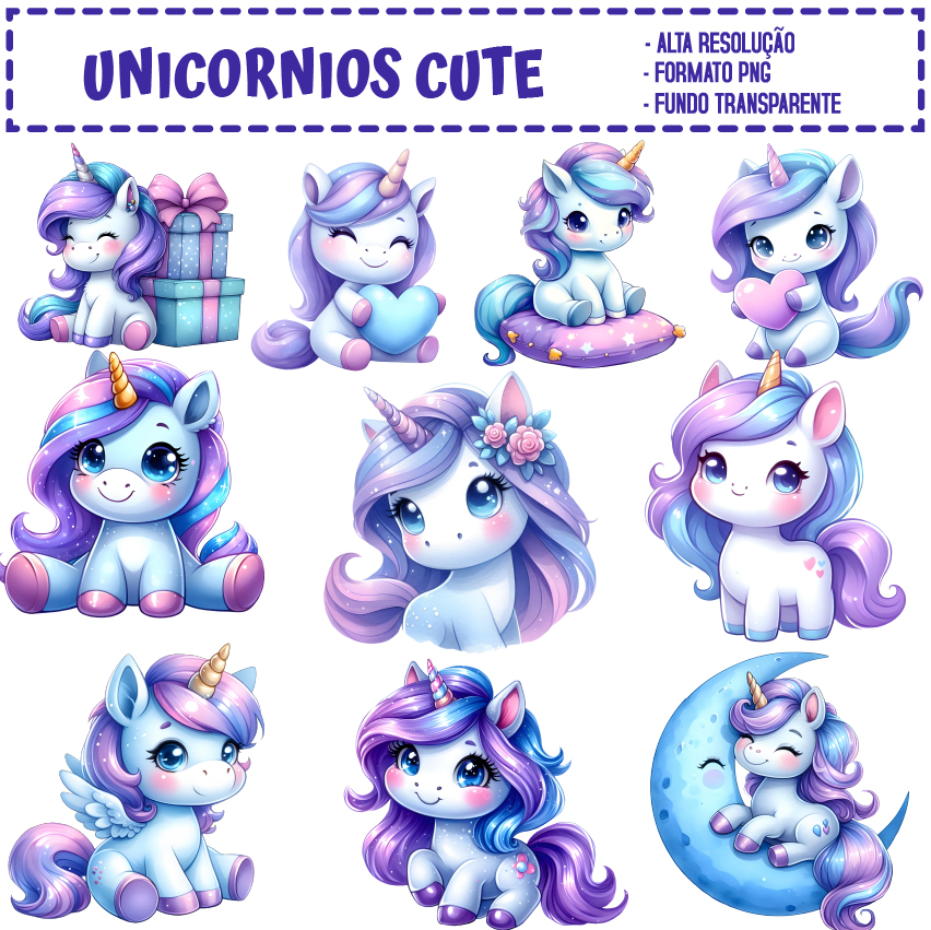 KIT DIGITAL UNICORNIOS CUTE