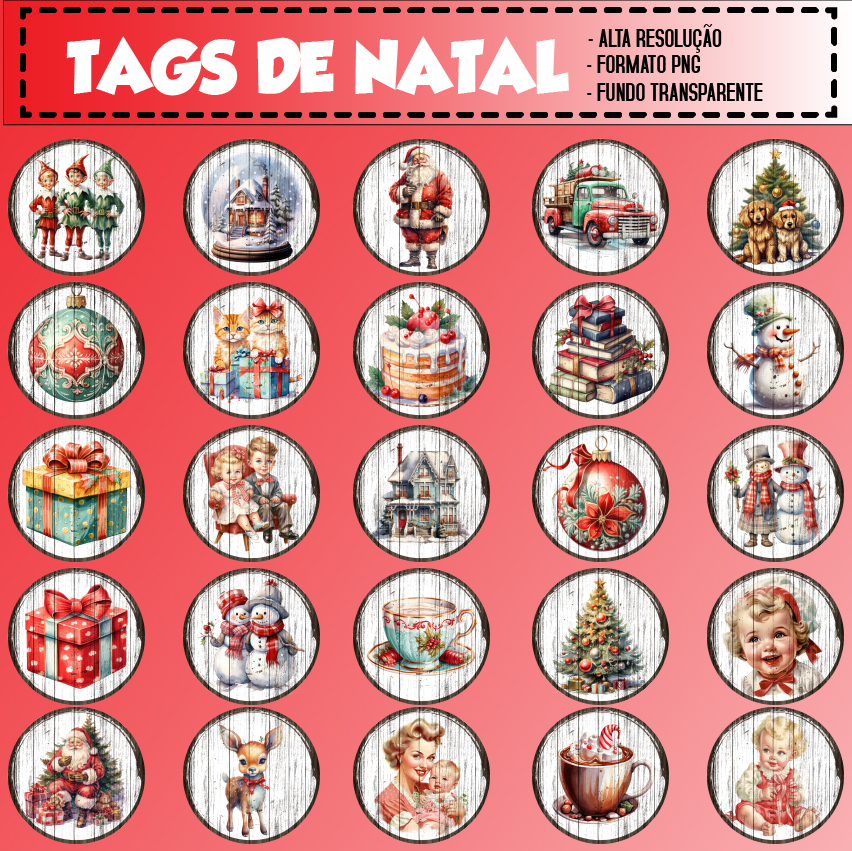 KIT DIGITAL TAGS NATALINAS PNG
