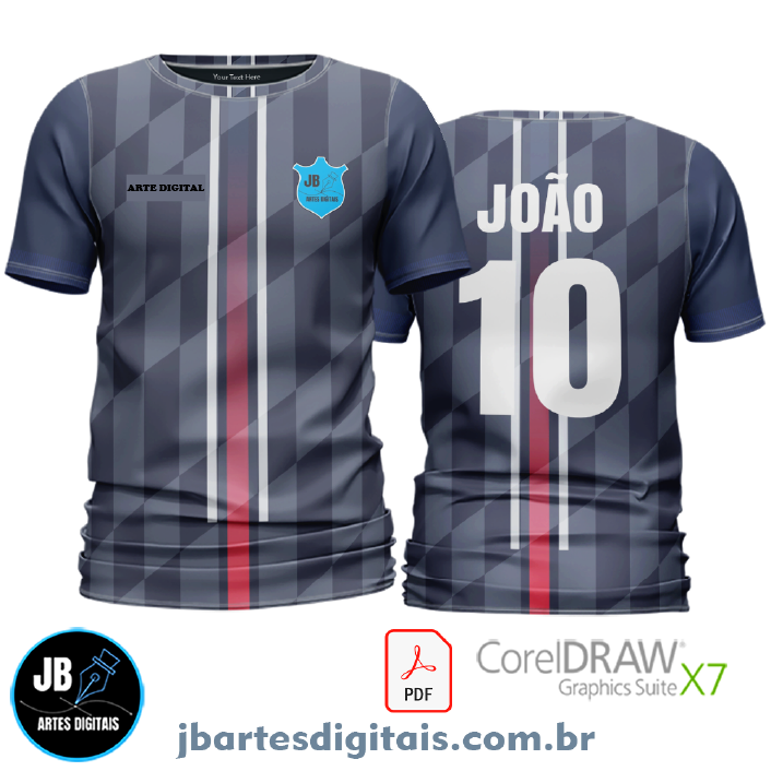 Arte camiseta Futebol Sublimação Total (MODELO 10)