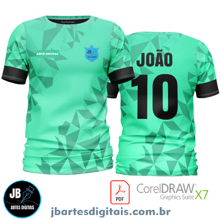 Arte camiseta Futebol Sublimação Total (MODELO 06)
