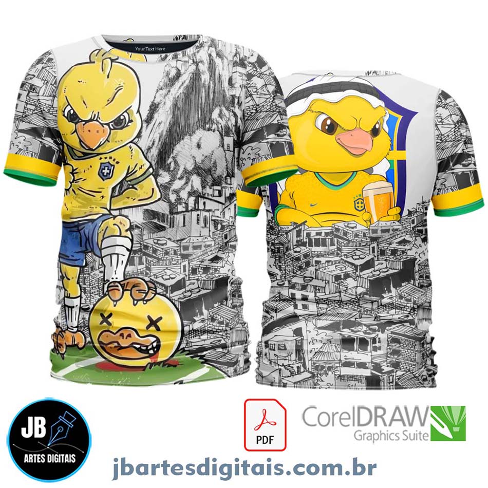 Arte camiseta Quebrada Sublimação Total (MODELO 04)