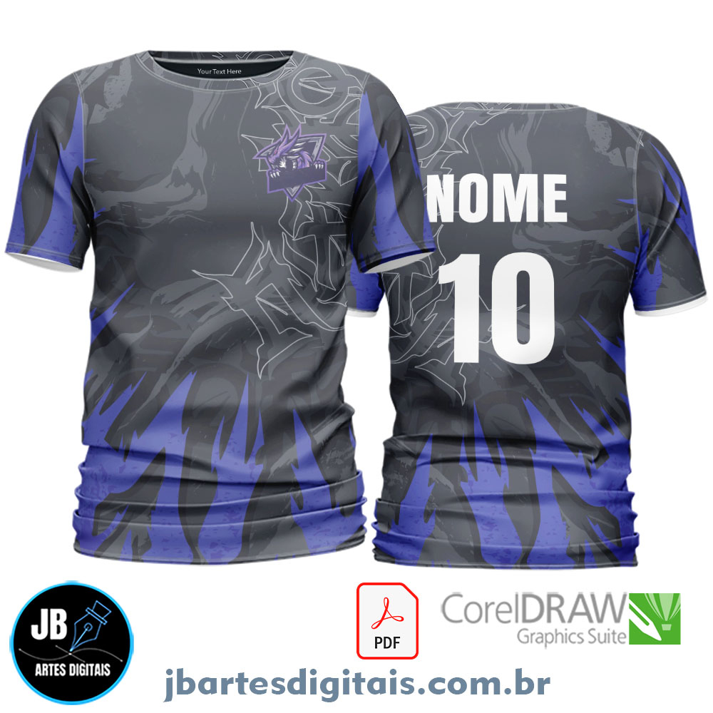 Arte camiseta Interclasse Sublimação Total (DRAGAO GAMER)