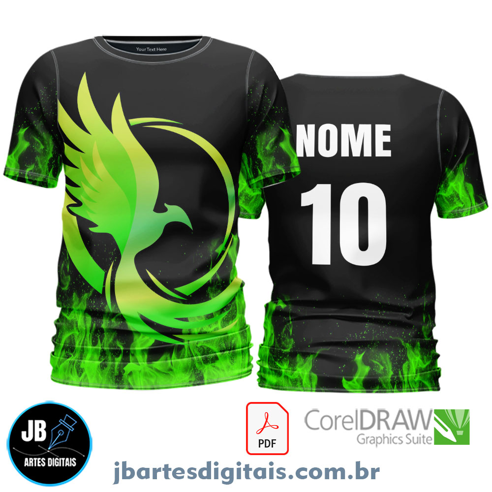Arte camiseta Interclasse Sublimação Total (FENIX VERDE)