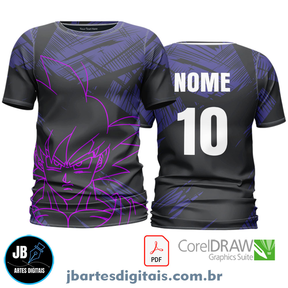 Arte camiseta Interclasse Sublimação Total (GOKU ROXO)