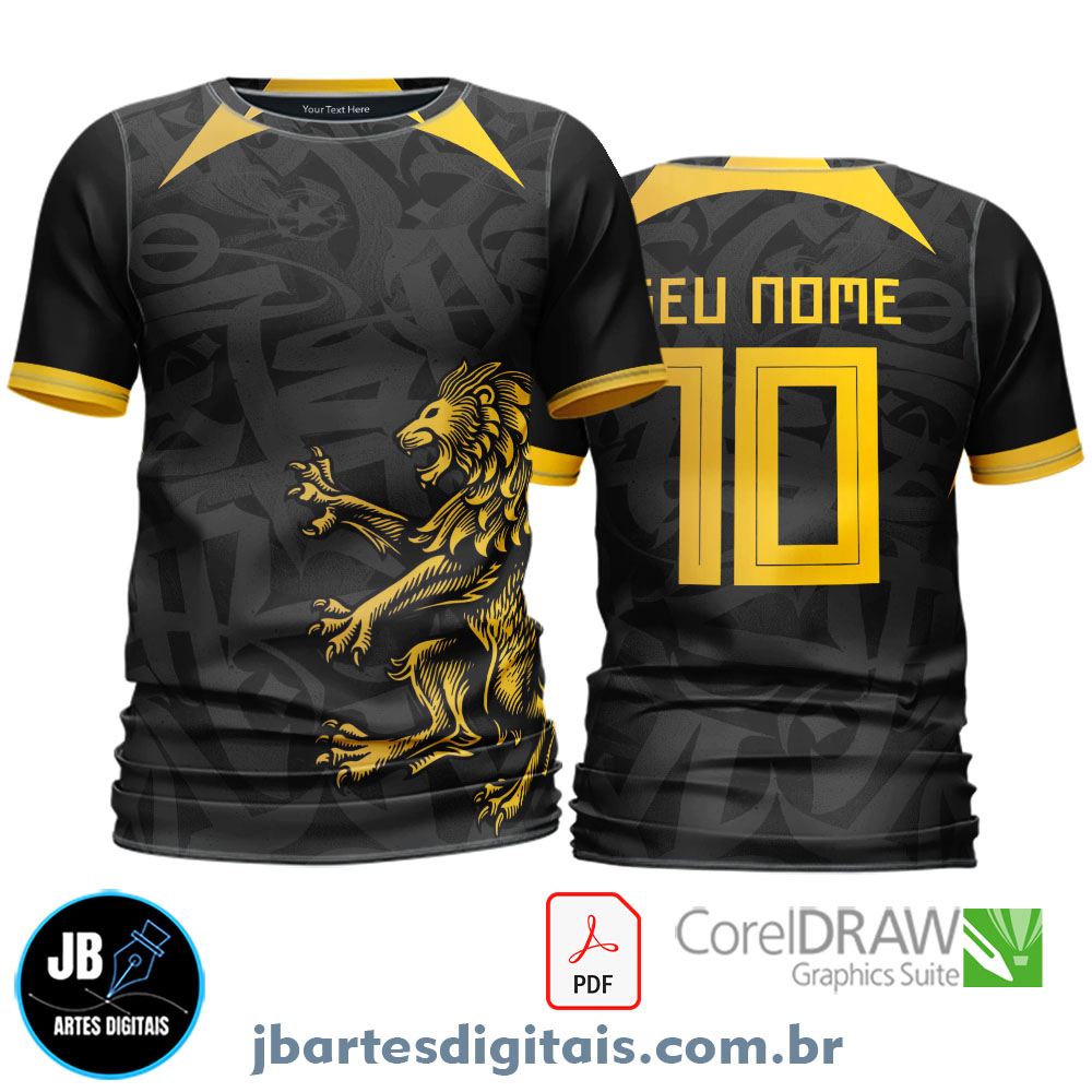 Arte camiseta Interclasse Sublimação Total (LEAO DOURADO)