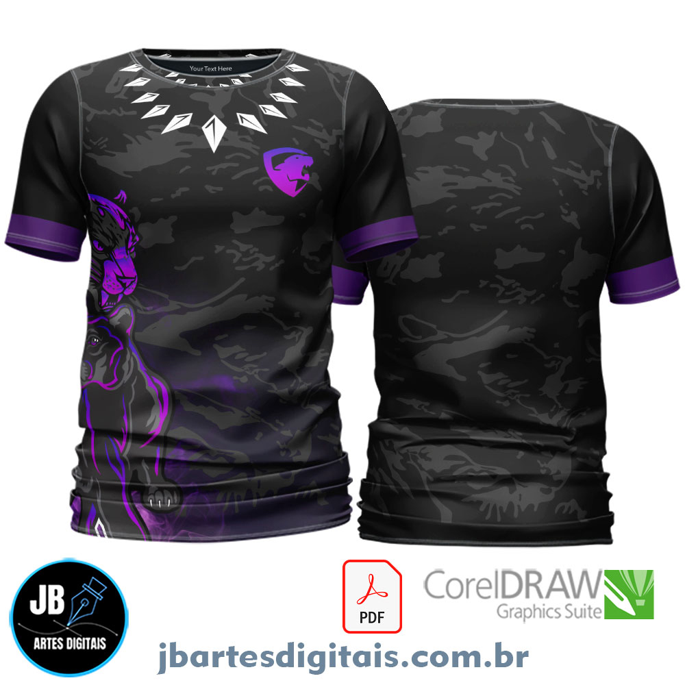 Arte camiseta Interclasse Sublimação Total (PANTERA DEGRADE)