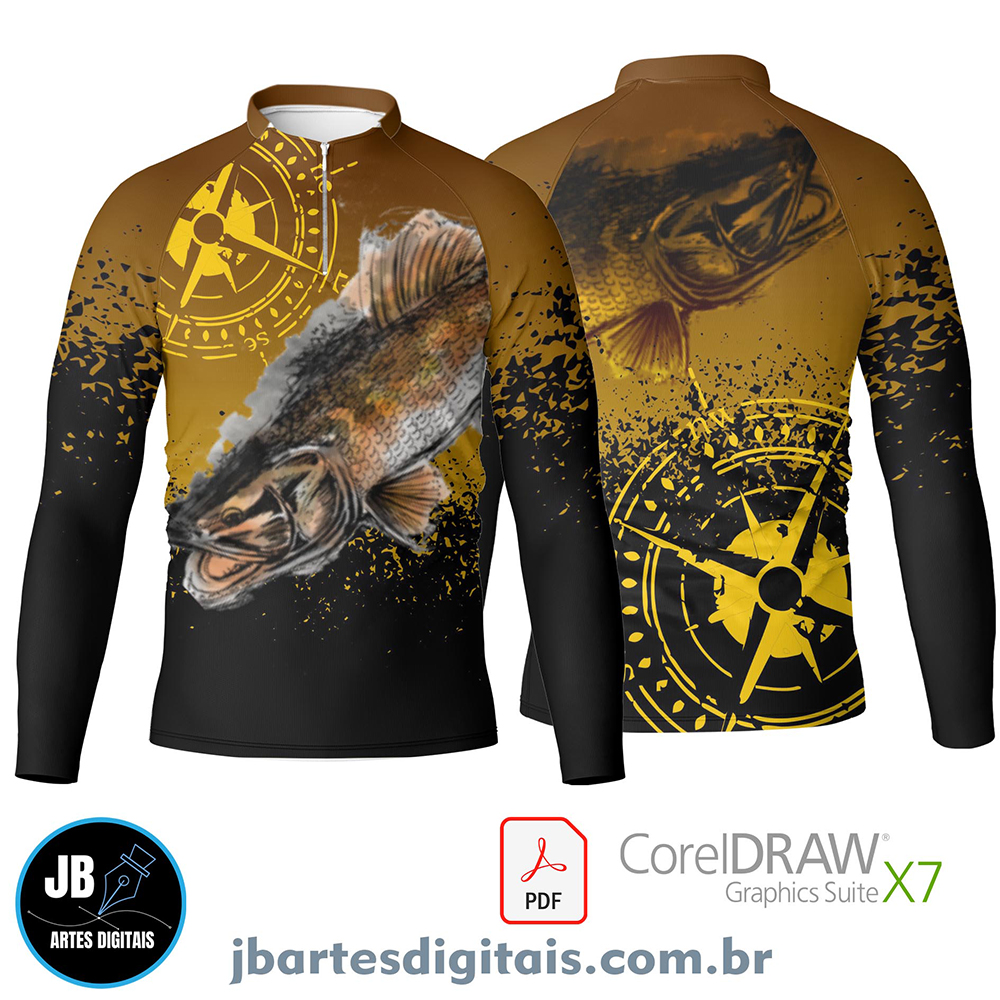Arte camiseta pesca esportiva (MODELO 06)