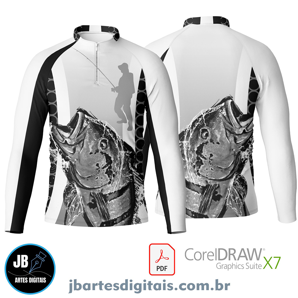 Arte camiseta pesca esportiva (MODELO 08)