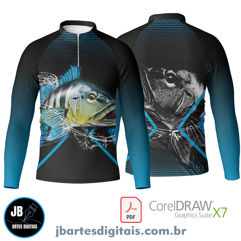 Arte camiseta pesca esportiva (MODELO 09)