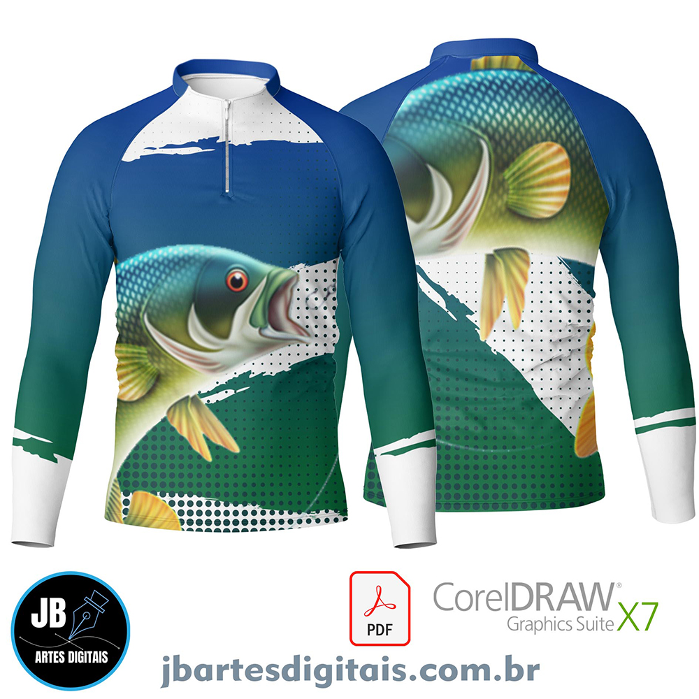 Arte camiseta pesca esportiva (MODELO 13)
