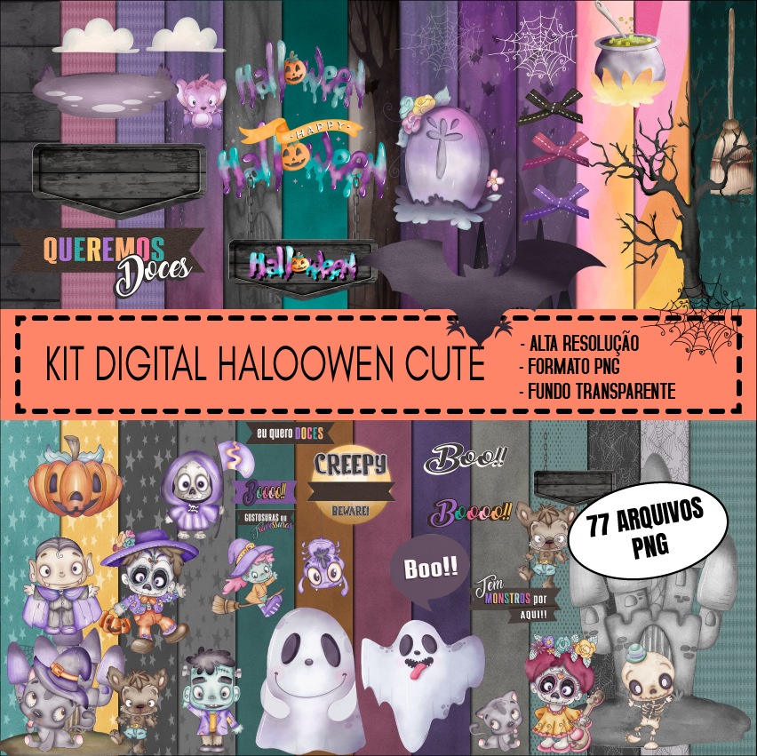 KIT DIGITAL HALOOWEN CUTE