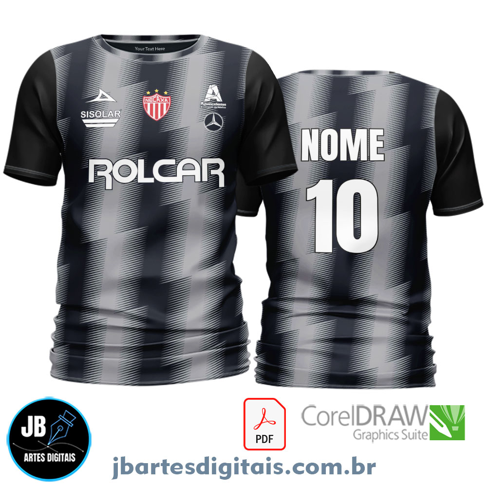 Arte camiseta Futebol Sublimação Total (NECAXA FC - VISITA)