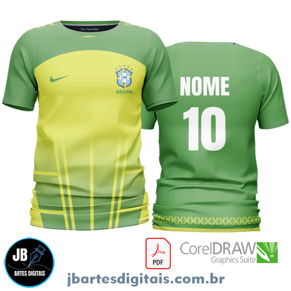 Arte camiseta Futebol Sublimação Total (BRASIL CONCEPT)