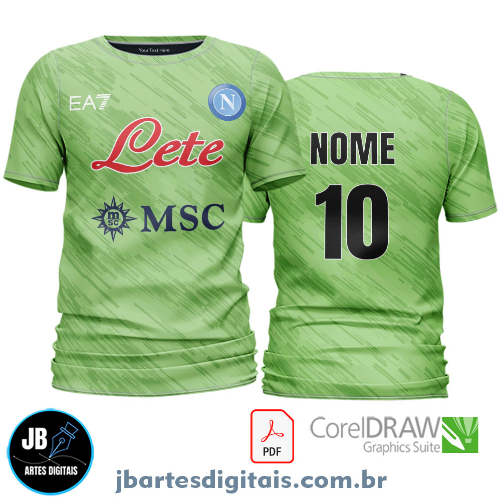 Arte camiseta Futebol Sublimação Total (ARQUERO NAPOLI 2022)