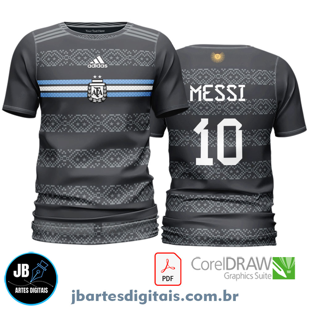 Arte camiseta Futebol Sublimação Total (ARGENTINA WORD CUP)