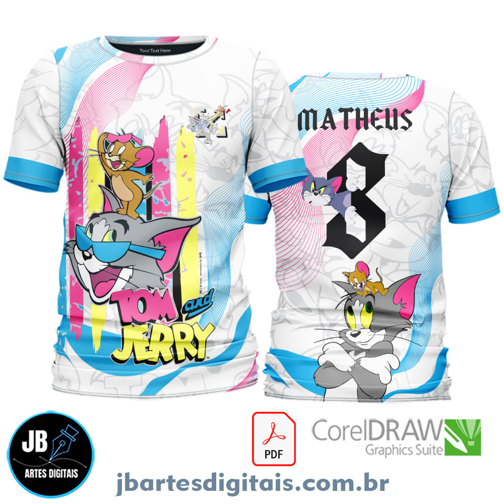 Arte camiseta Interclasse Sublimação Total (TOM E JERRY)