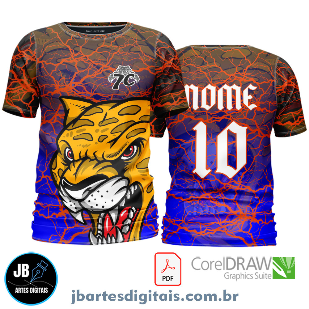 Arte camiseta Interclasse Sublimação Total (LEOPARDO)