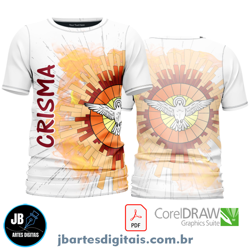 Arte camiseta Sublimação Total (CRISMA MODELO 3) 2025