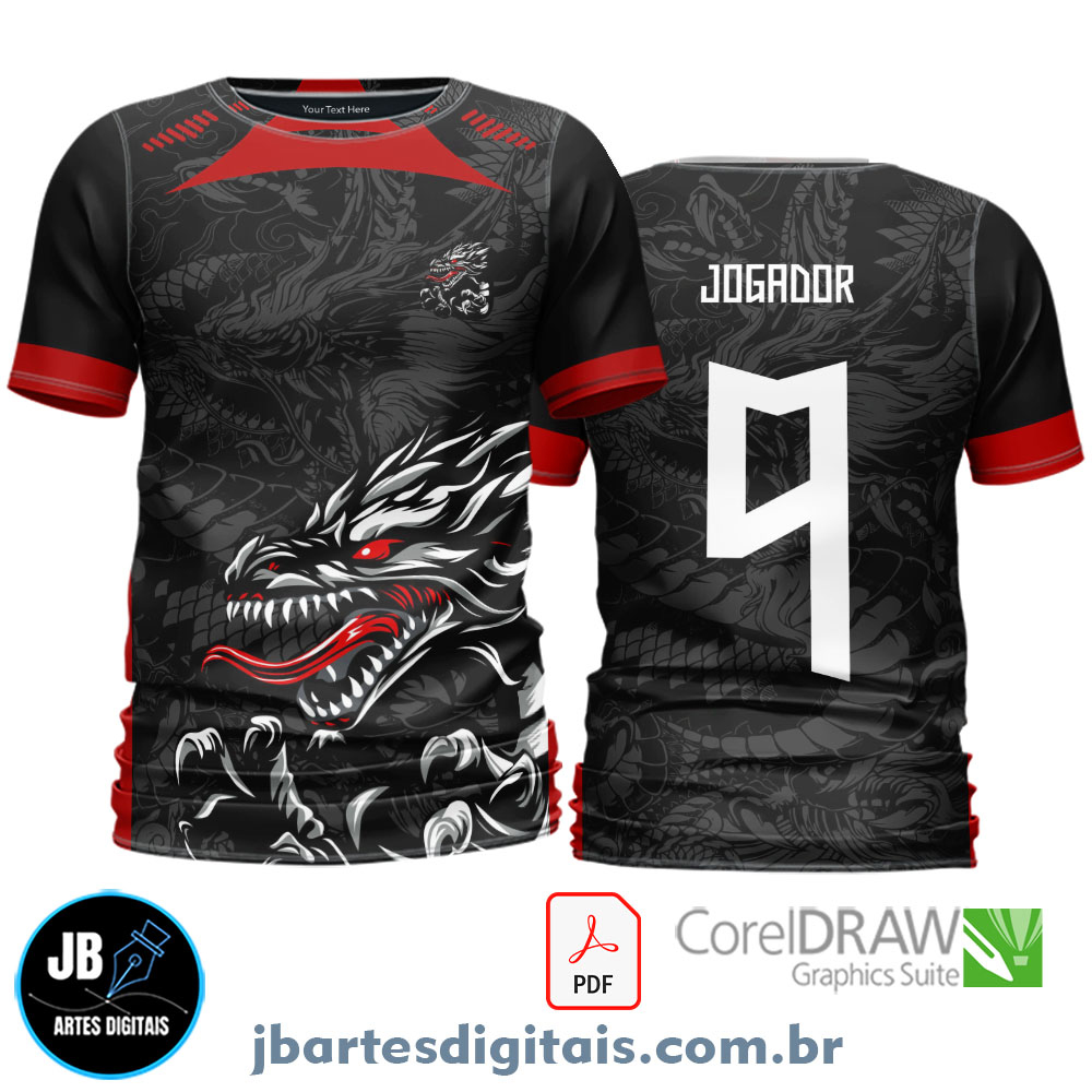 Arte camiseta Interclasse Sublimação Total (VELOCIRAPTOR  DESING)