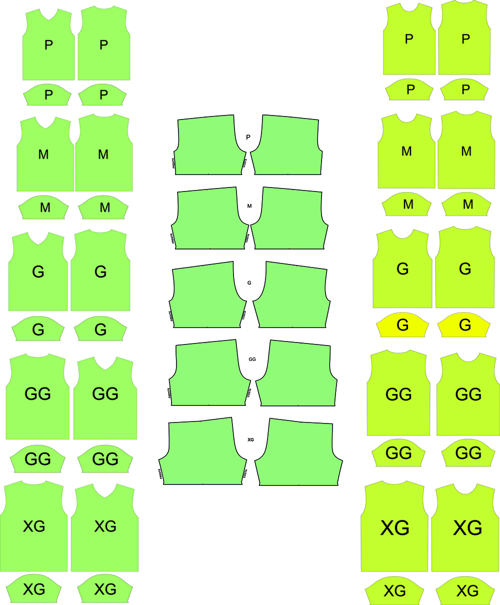 Modelagens Digitais (MOLDES CAMISETAS E SHORT MASCULINO)