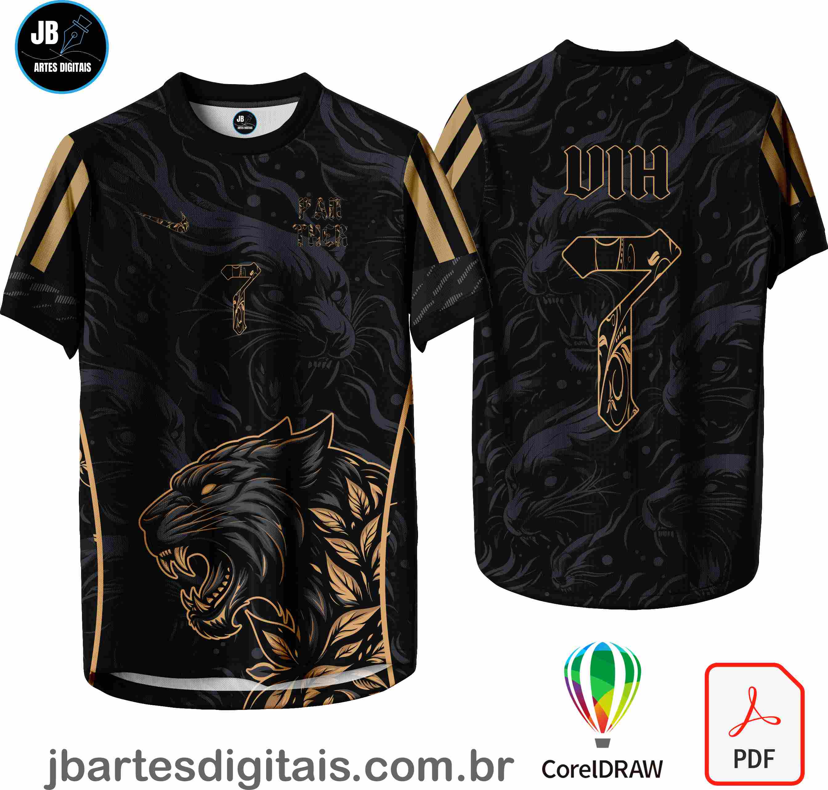 Arte camiseta Interclasse Sublimação Total (Interclasse Pantera negra)