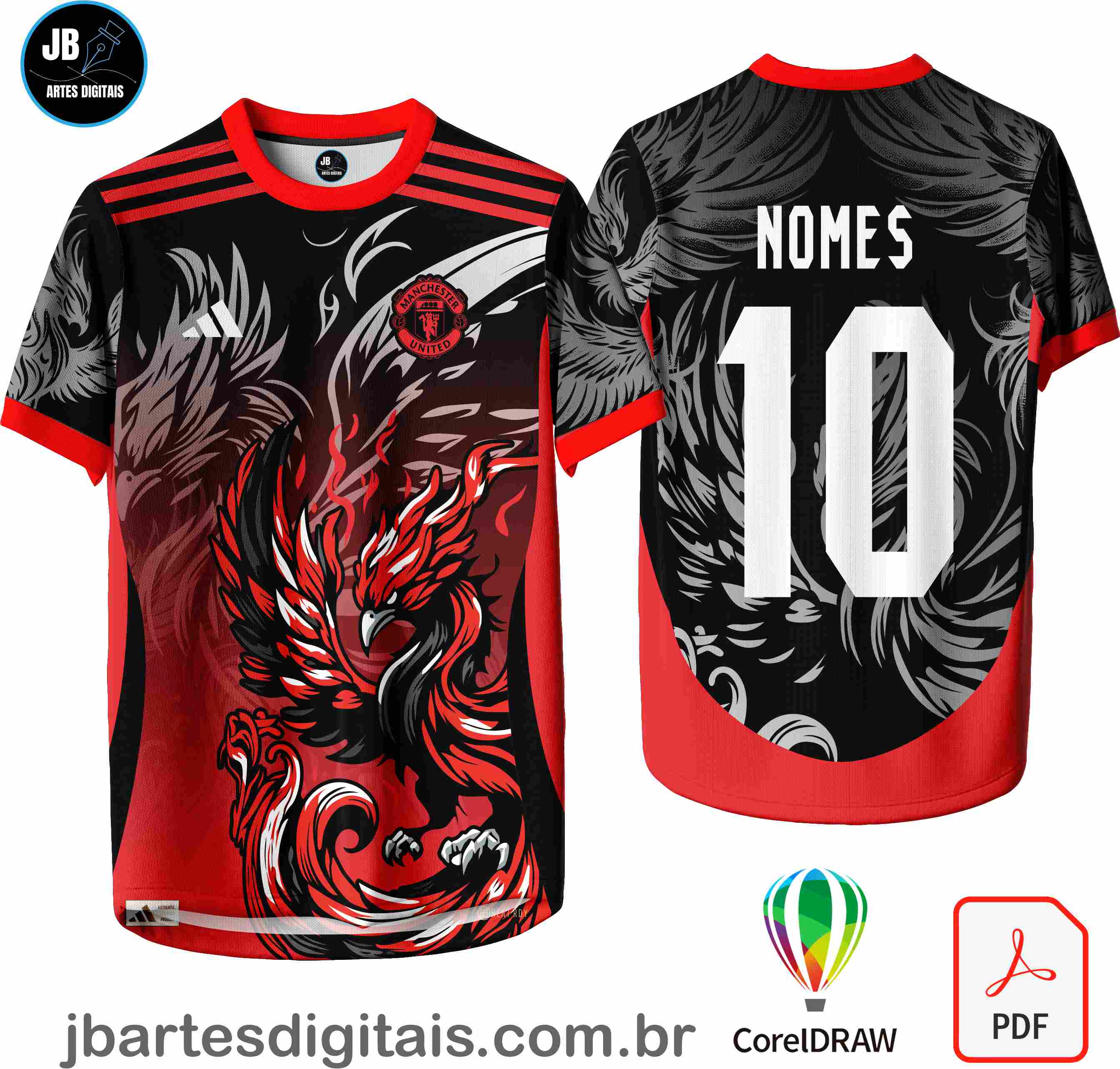 Arte camiseta Interclasse Sublimação Total (Manchester United Fénix Concept (2))