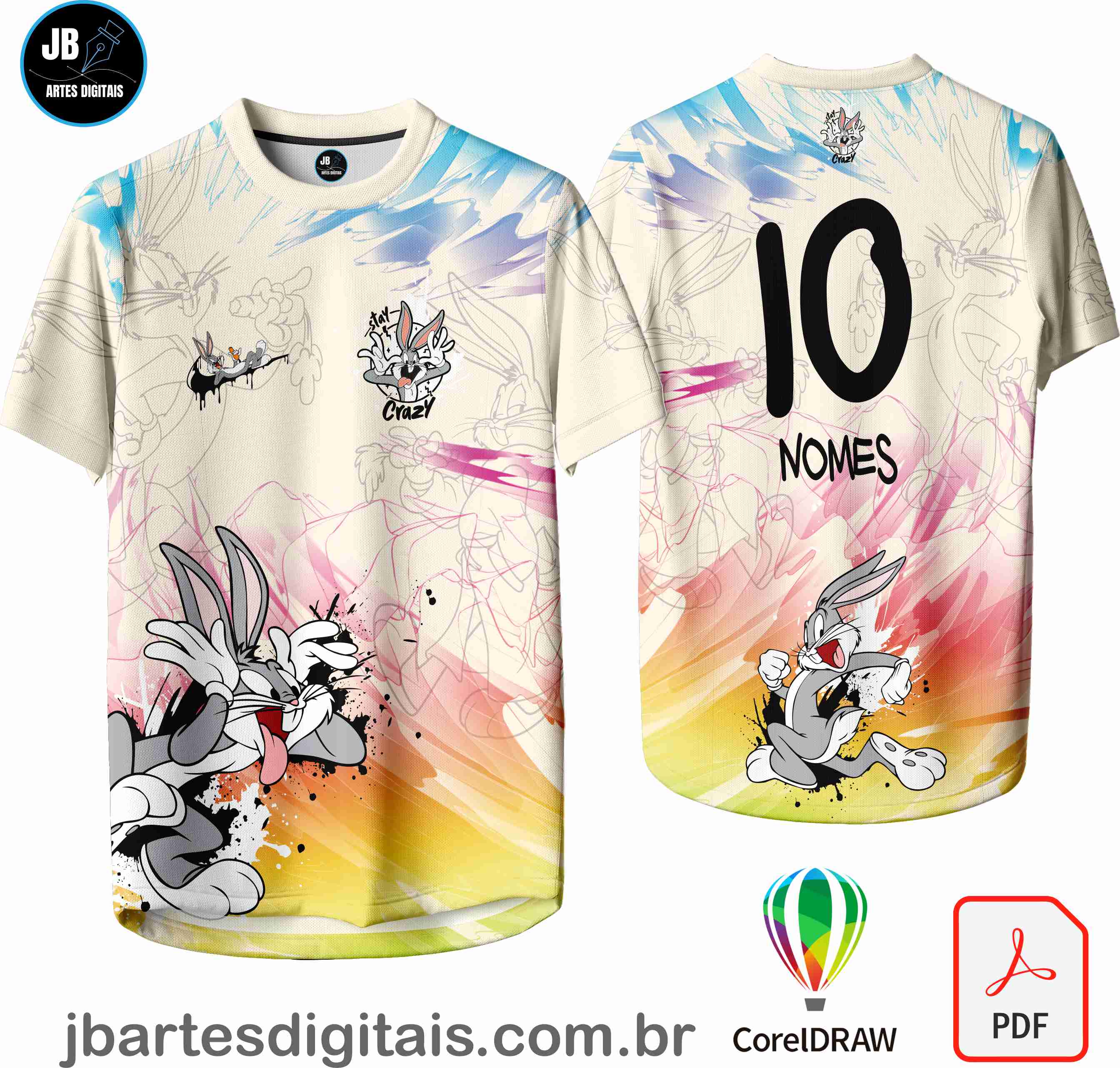 Arte camiseta Interclasse Sublimação Total (PERNA LONGA LARANJA)