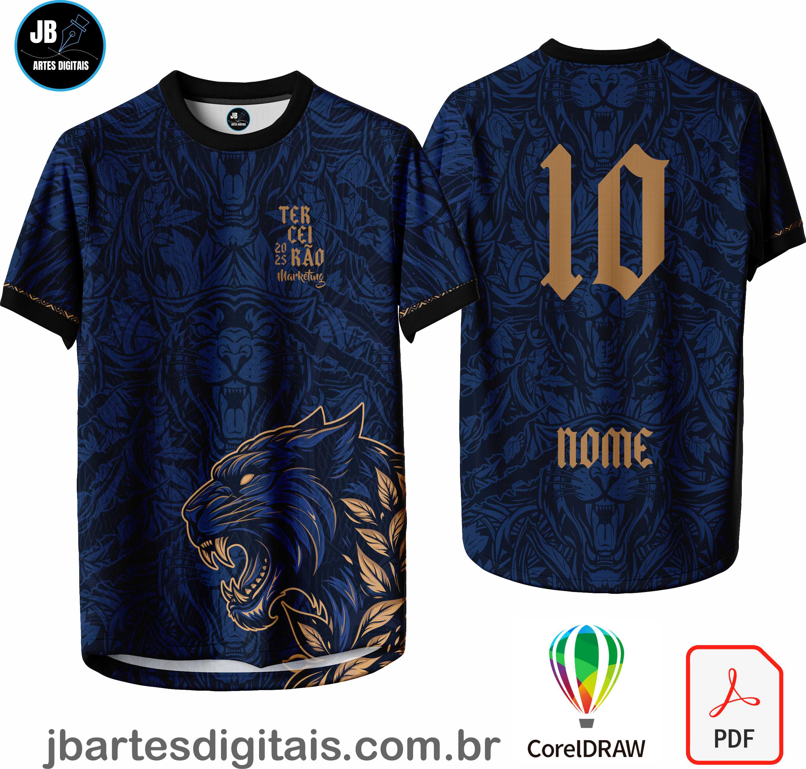Arte camiseta Interclasse Sublimação Total (Terceirão_panther blue)