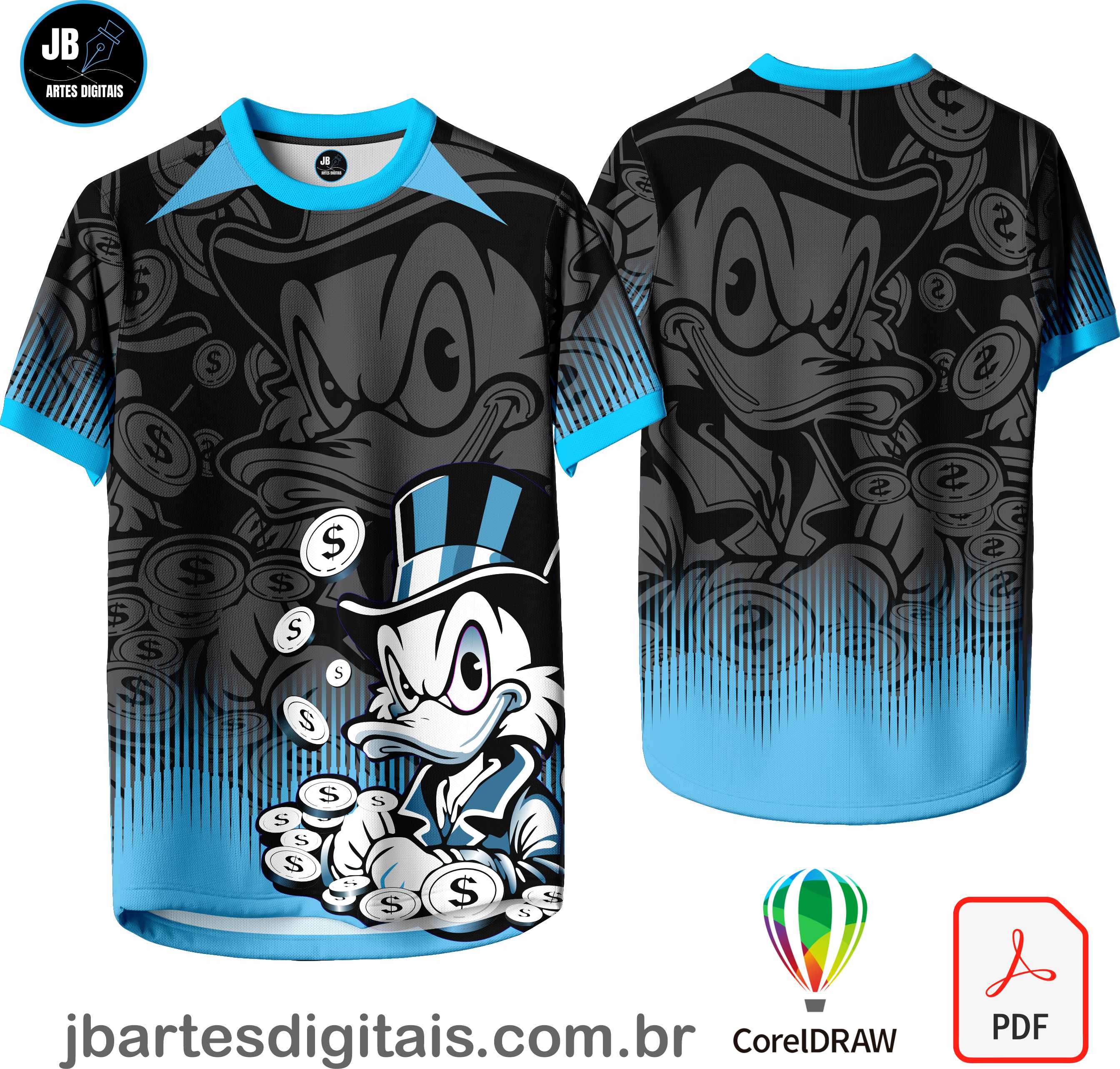 Arte camiseta Interclasse Sublimação Total (Pato Donald Interclasse)