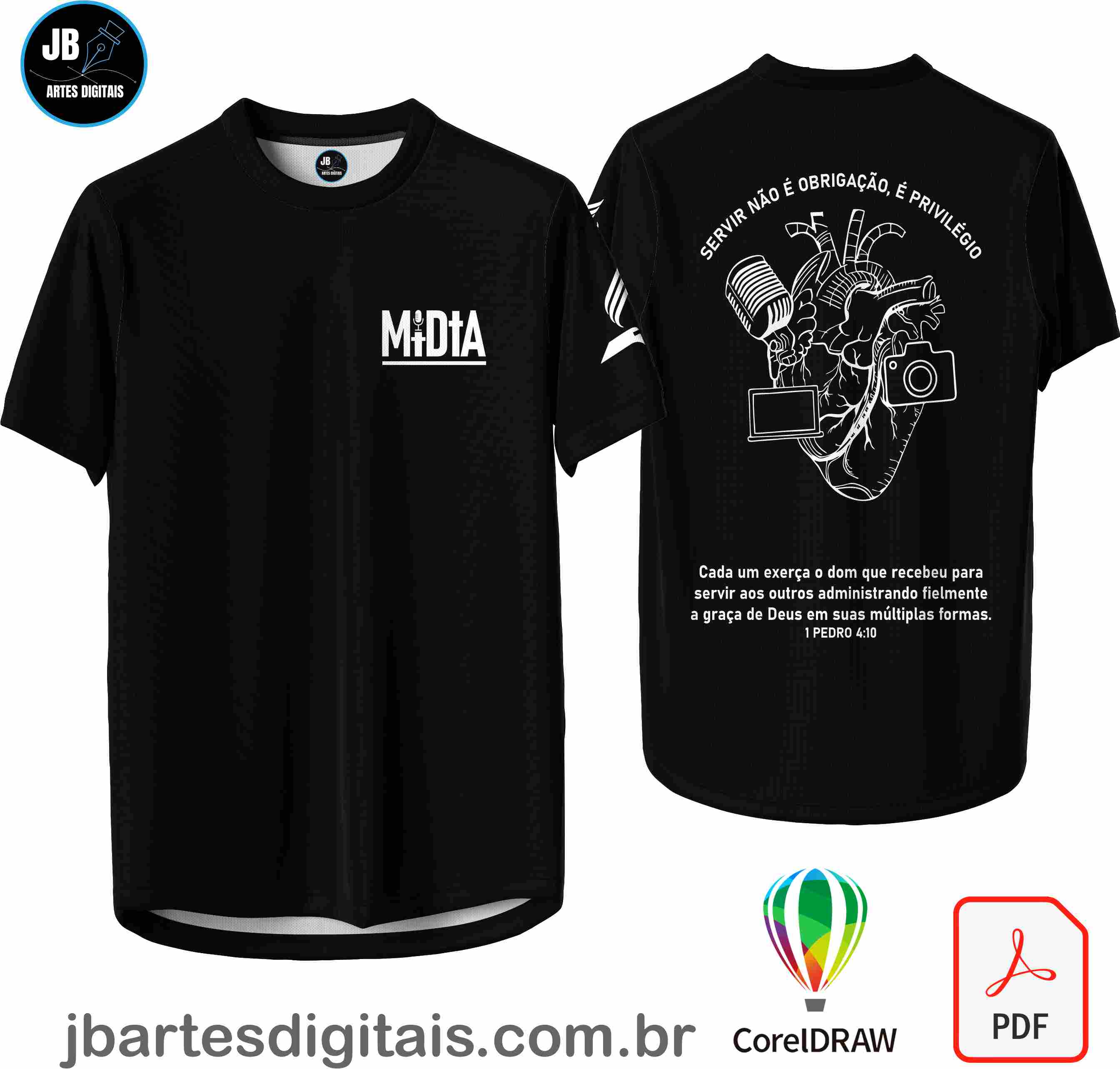 Arte camiseta Sublimação Total (ARTE MIDIA) 2025