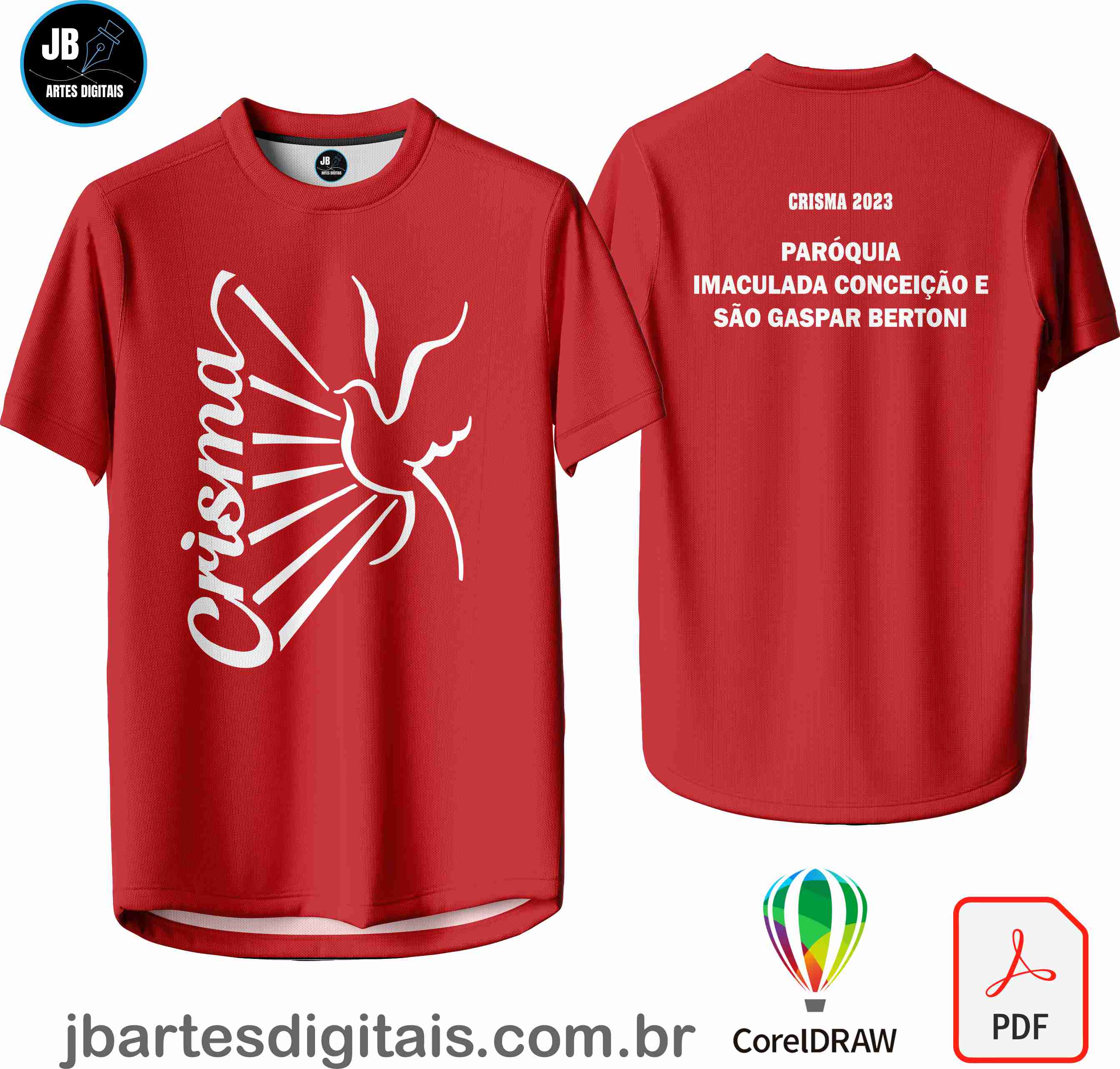 Arte camiseta Sublimação Total (CRISMA MODELO 8)