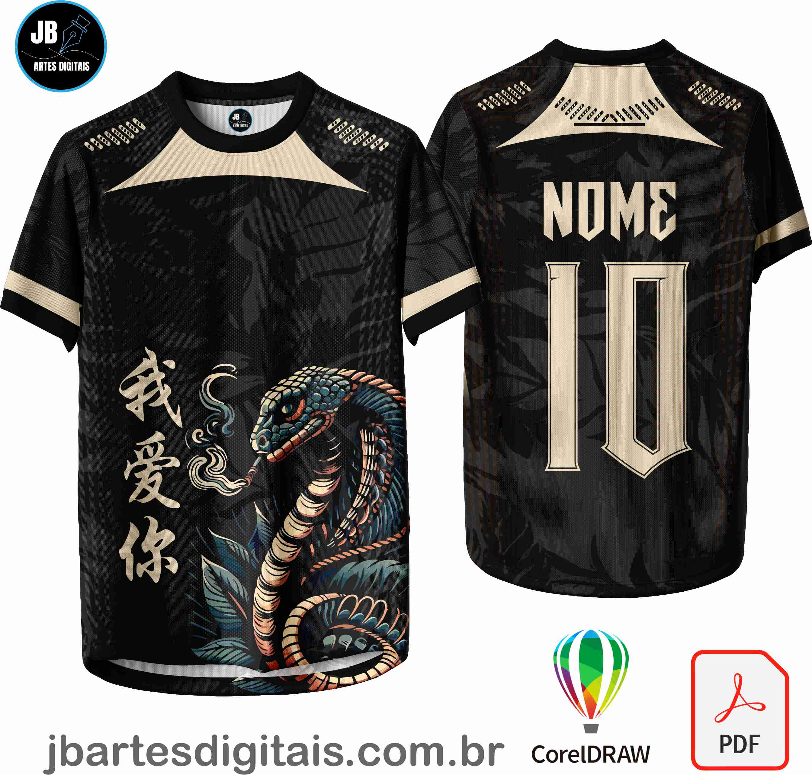 Arte camiseta Interclasse Sublimação Total (COBRA NOIADA)