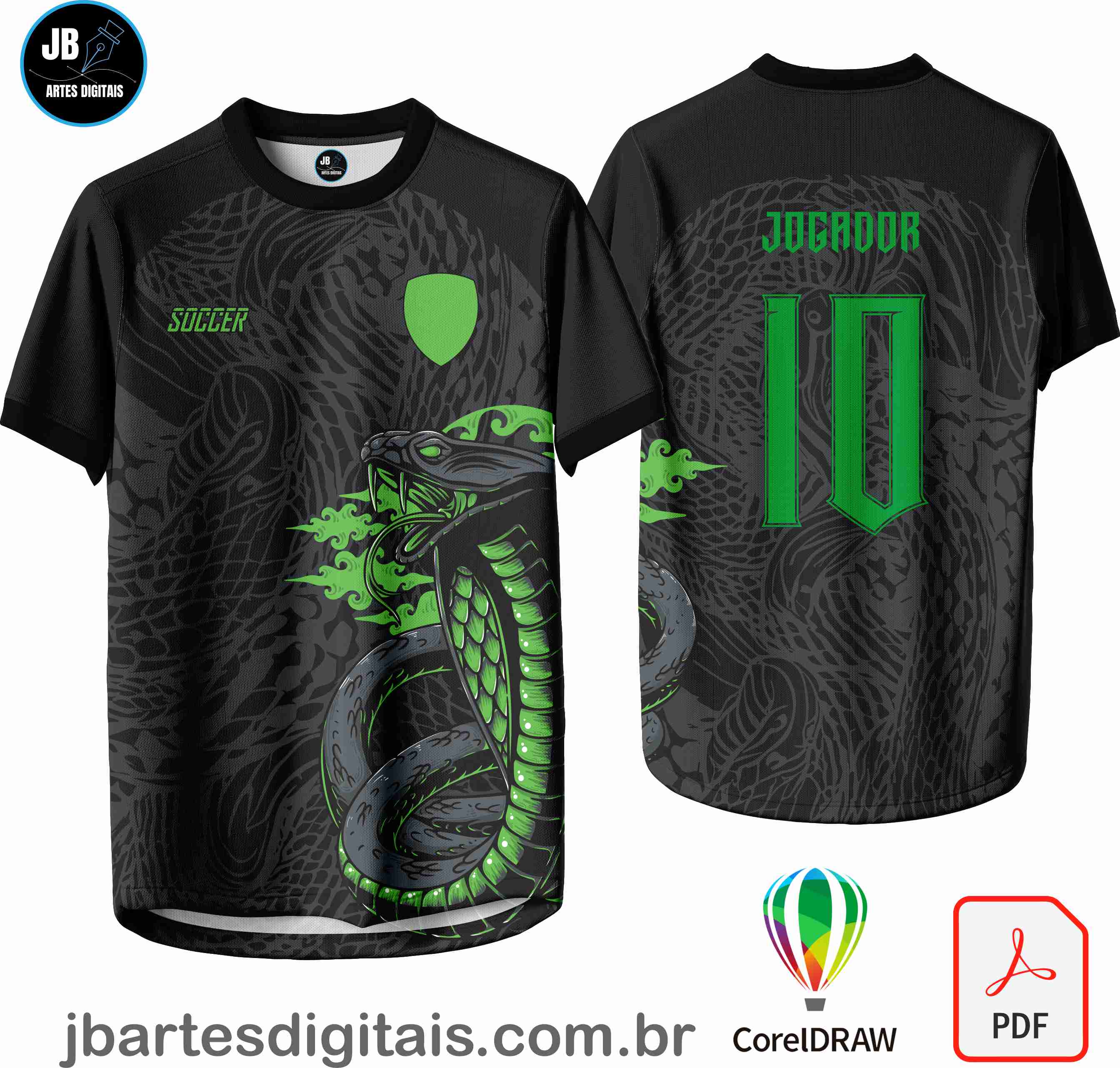 Arte camiseta Interclasse Sublimação Total (Interclasse 117 - COBRA)