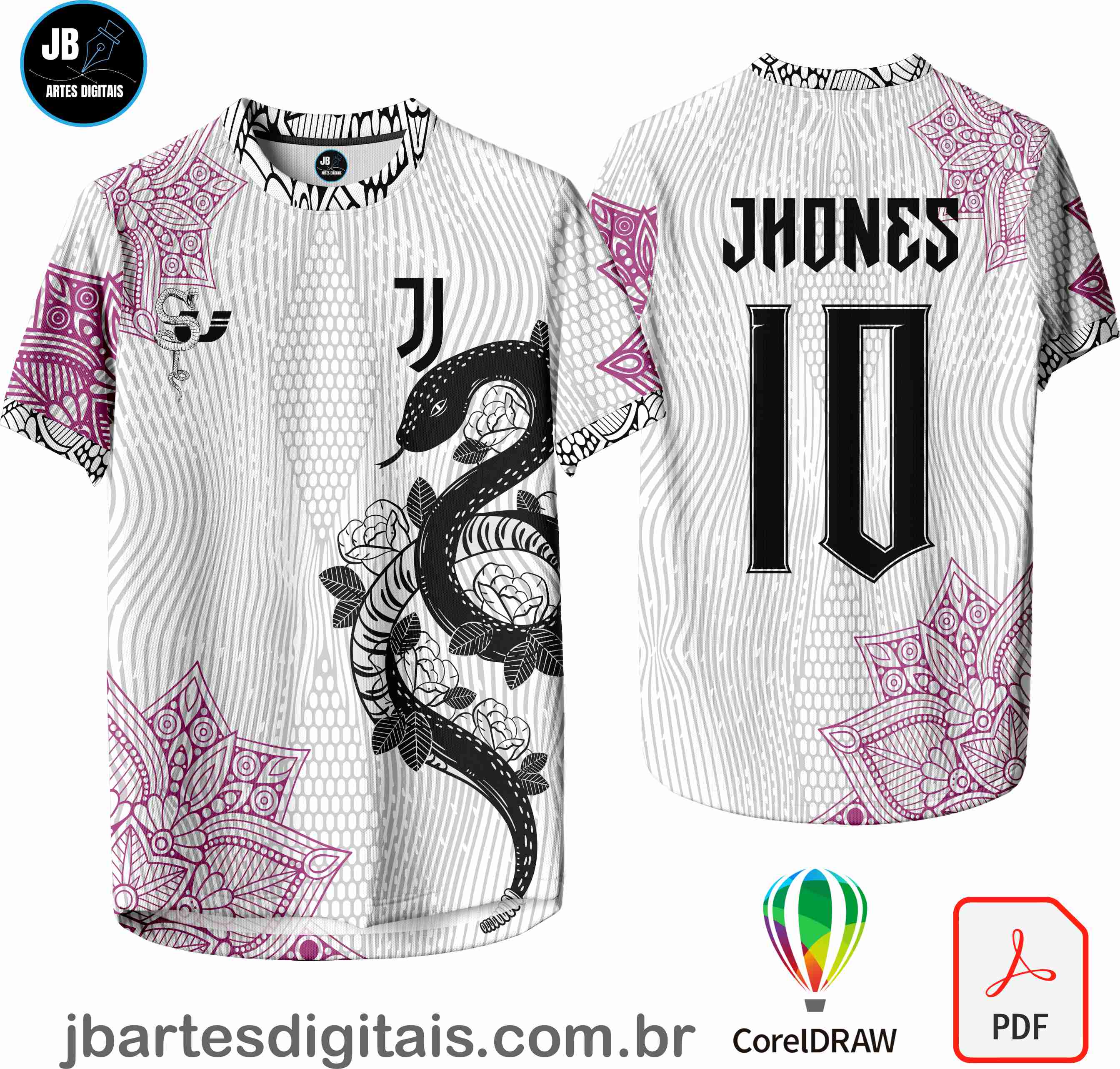 Arte camiseta Interclasse Sublimação Total (Patter - Juventus JJ Snake 24)