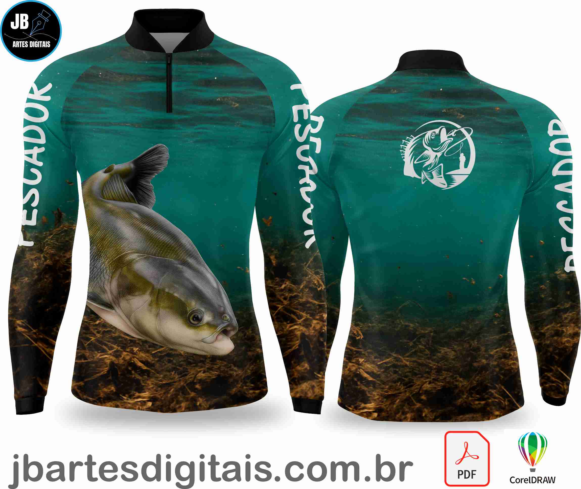 Arte camiseta pesca esportiva (MODELO 30)