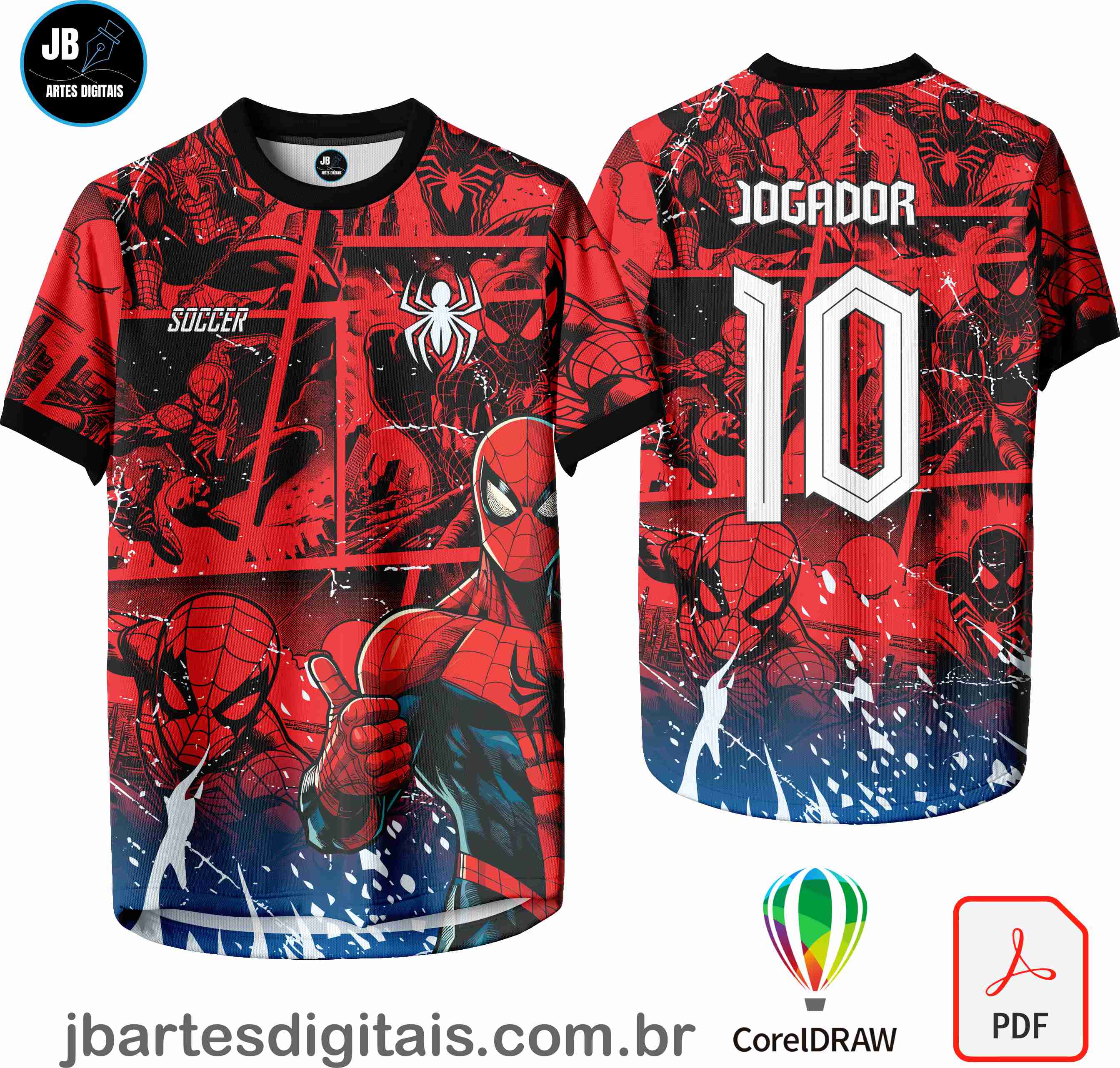 Arte camiseta Interclasse Sublimação Total (Interclasse 459 Homem Aranha)