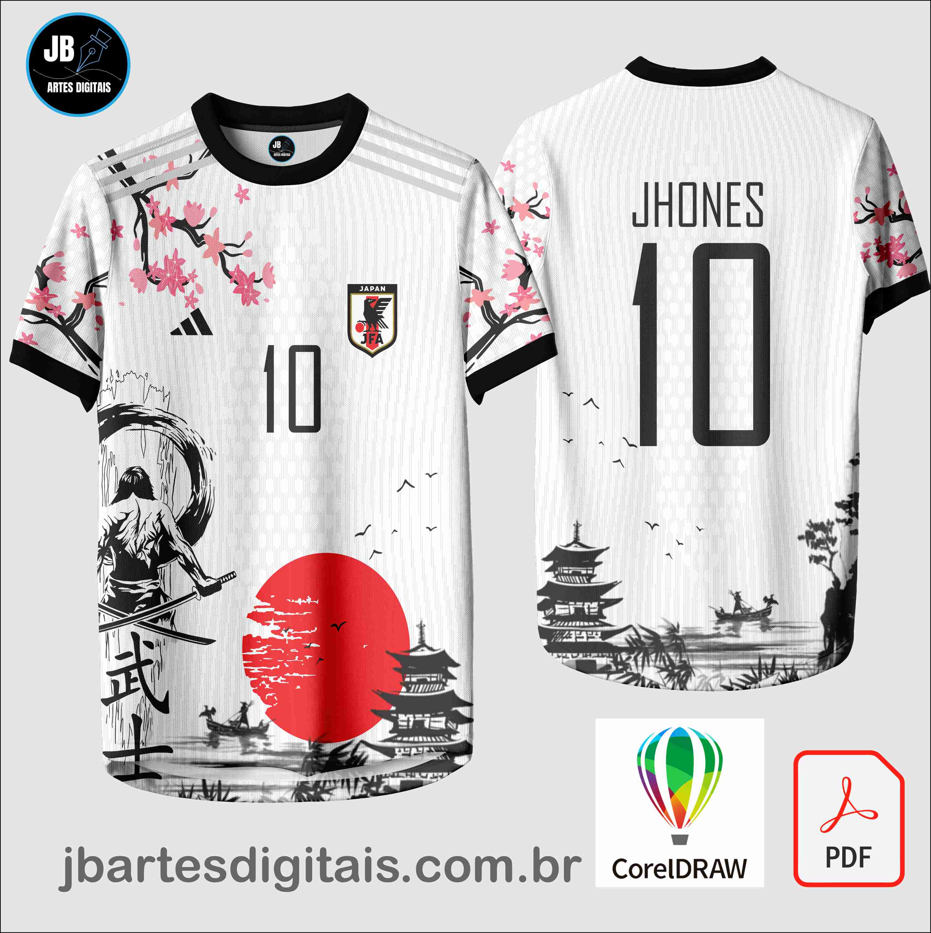 Arte camiseta Interclasse Sublimação Total (Patter - Japon Samurai 24)