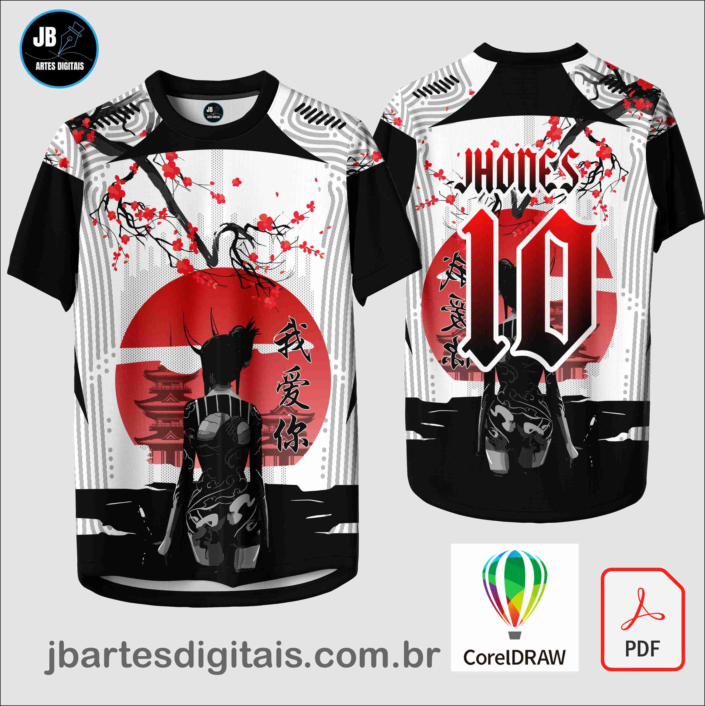 Arte camiseta Interclasse Sublimação Total (Patter - Mulher Samurai 24)