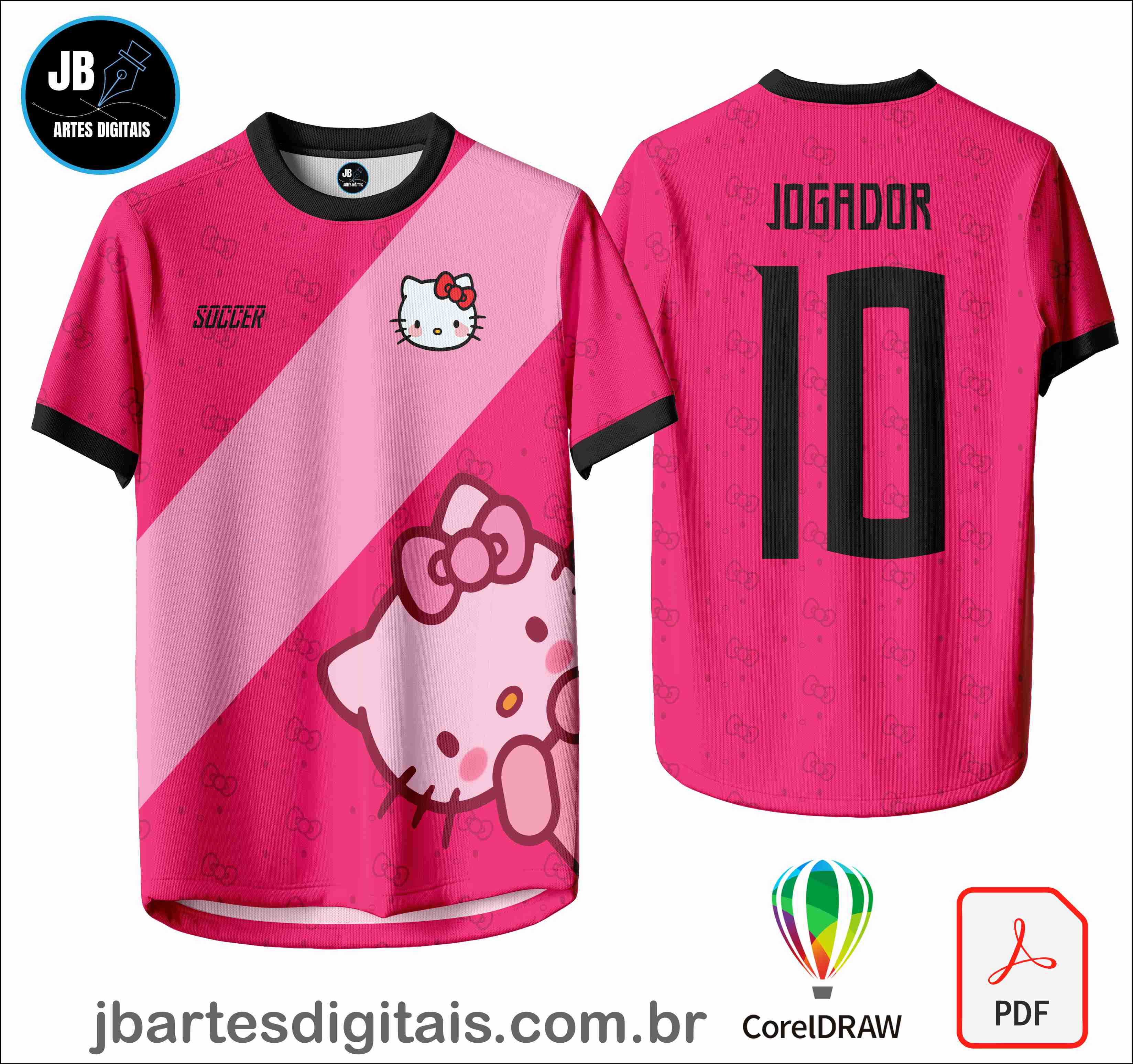 Arte camiseta Interclasse Sublimação Total (Interclasse HELLO KITTY 056)