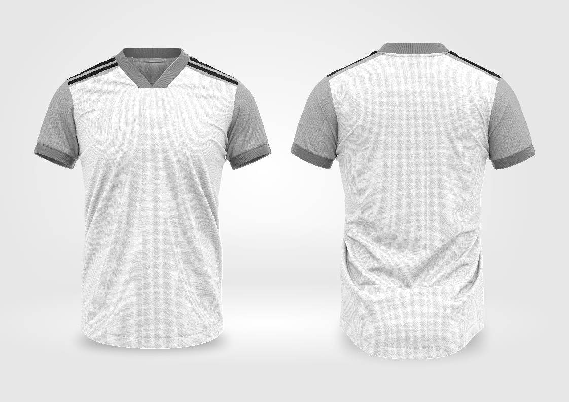 MOCKUP EDITÁVEL FORMATO COREL DRAW (FRENTE E VERSO - Camisa Gola V Adidas)