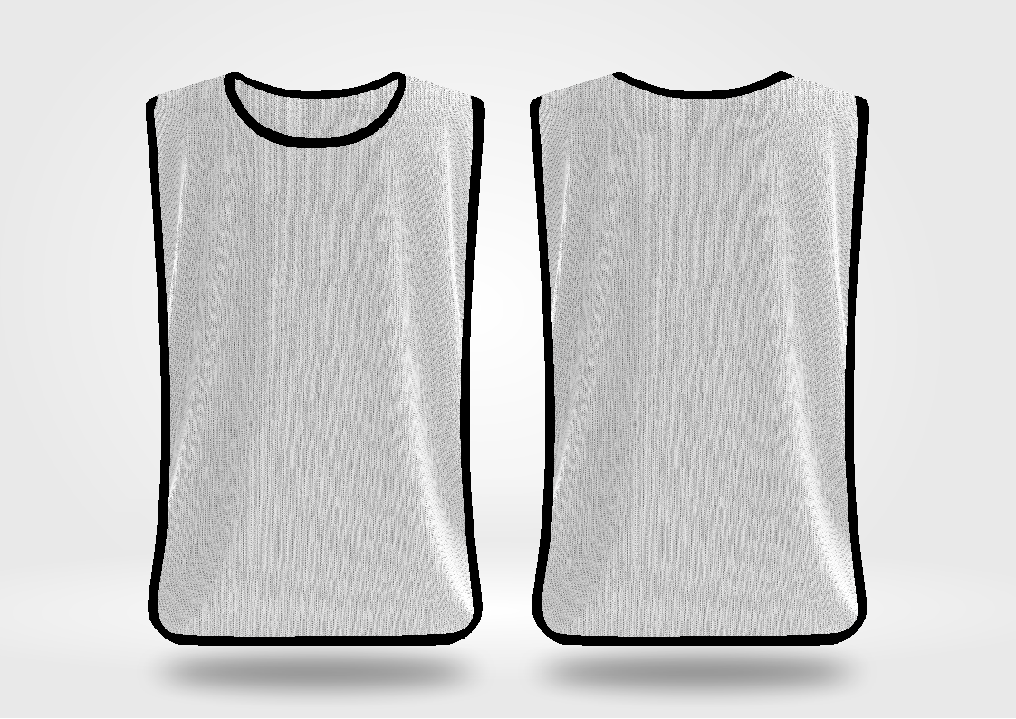 MOCKUP EDITÁVEL FORMATO COREL DRAW (FRENTE E VERSO- Colete Esportivo com elastico)