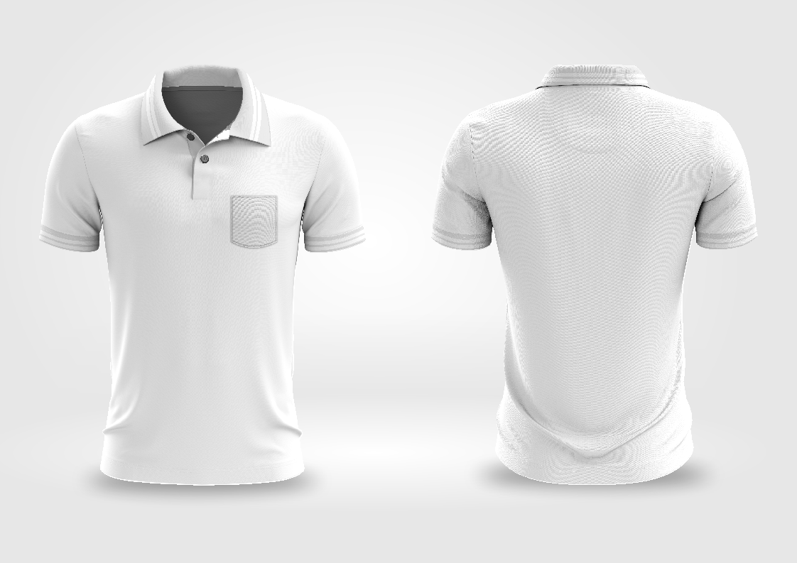 MOCKUP EDITÁVEL FORMATO COREL DRAW (FRENTE E VERSO- Camisa Gola Polo Botão )