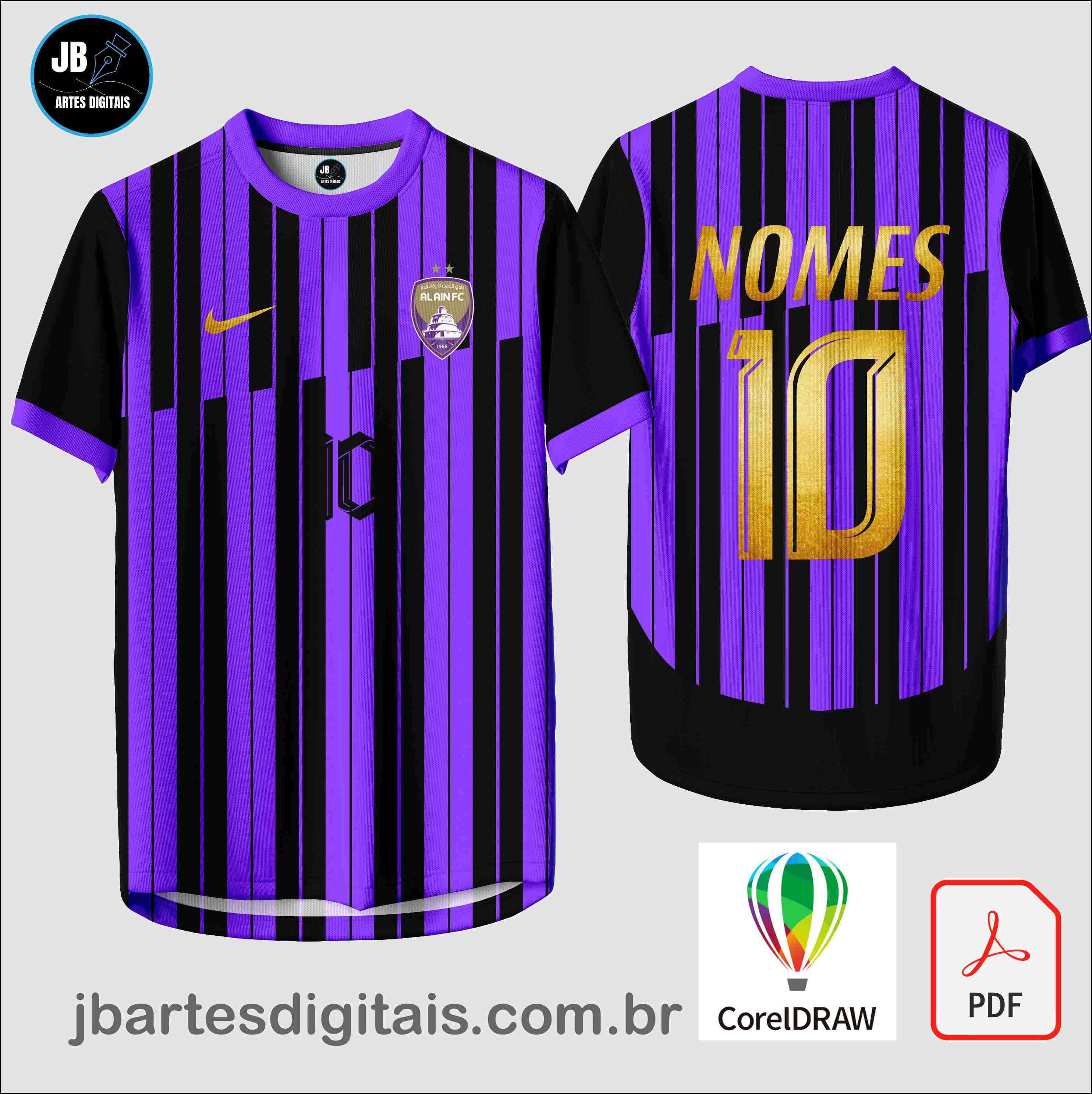 Arte camiseta Futebol Sublimação Total (AL AIN FC)