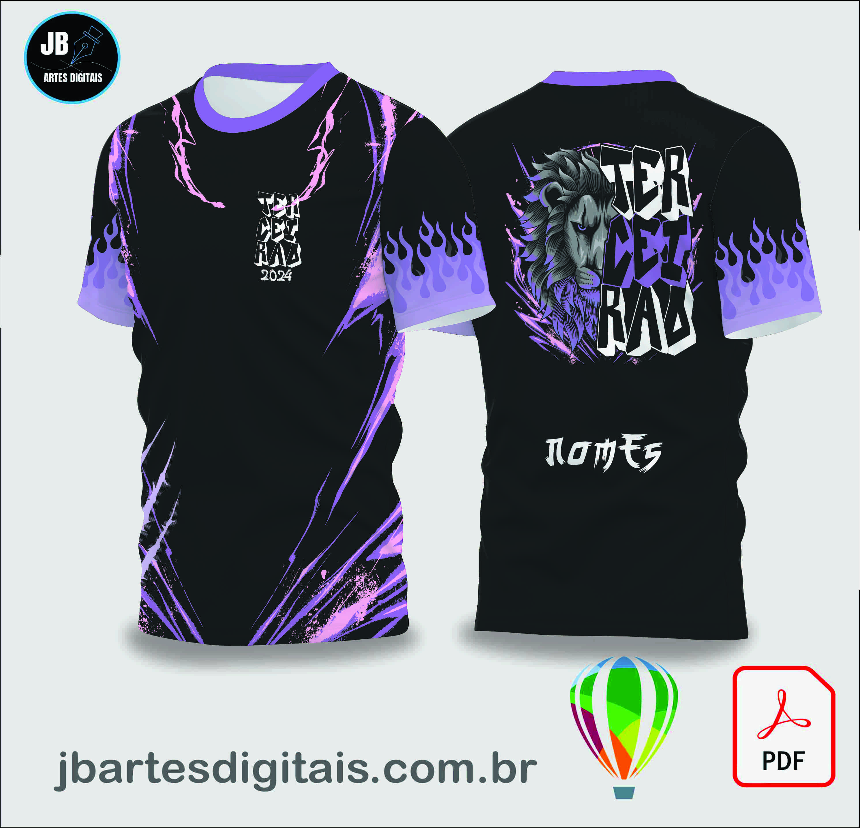 Arte Camisa Terceirao Leão