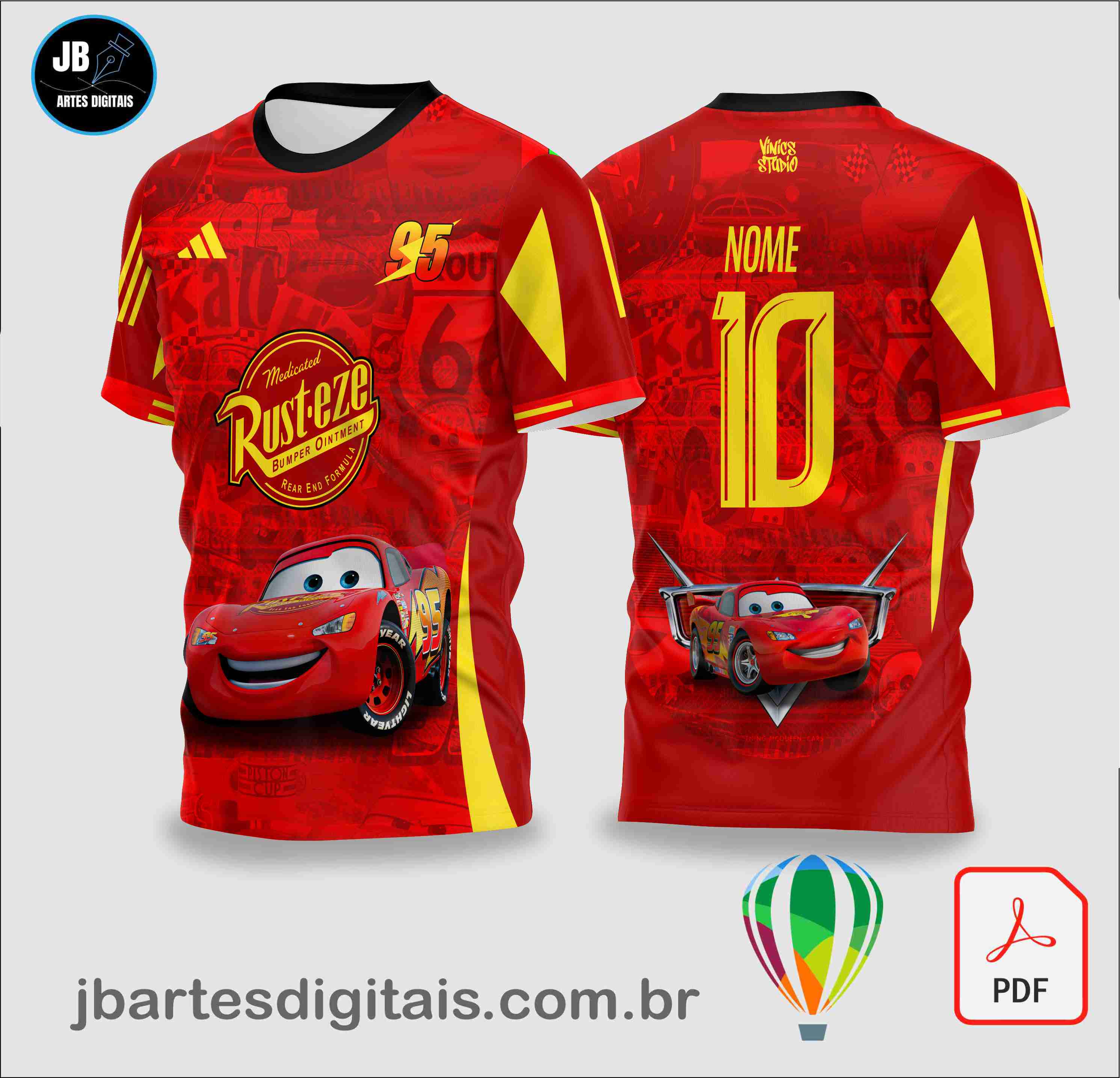 ARTE CAMISA RELAMPAGO MCQUEEN