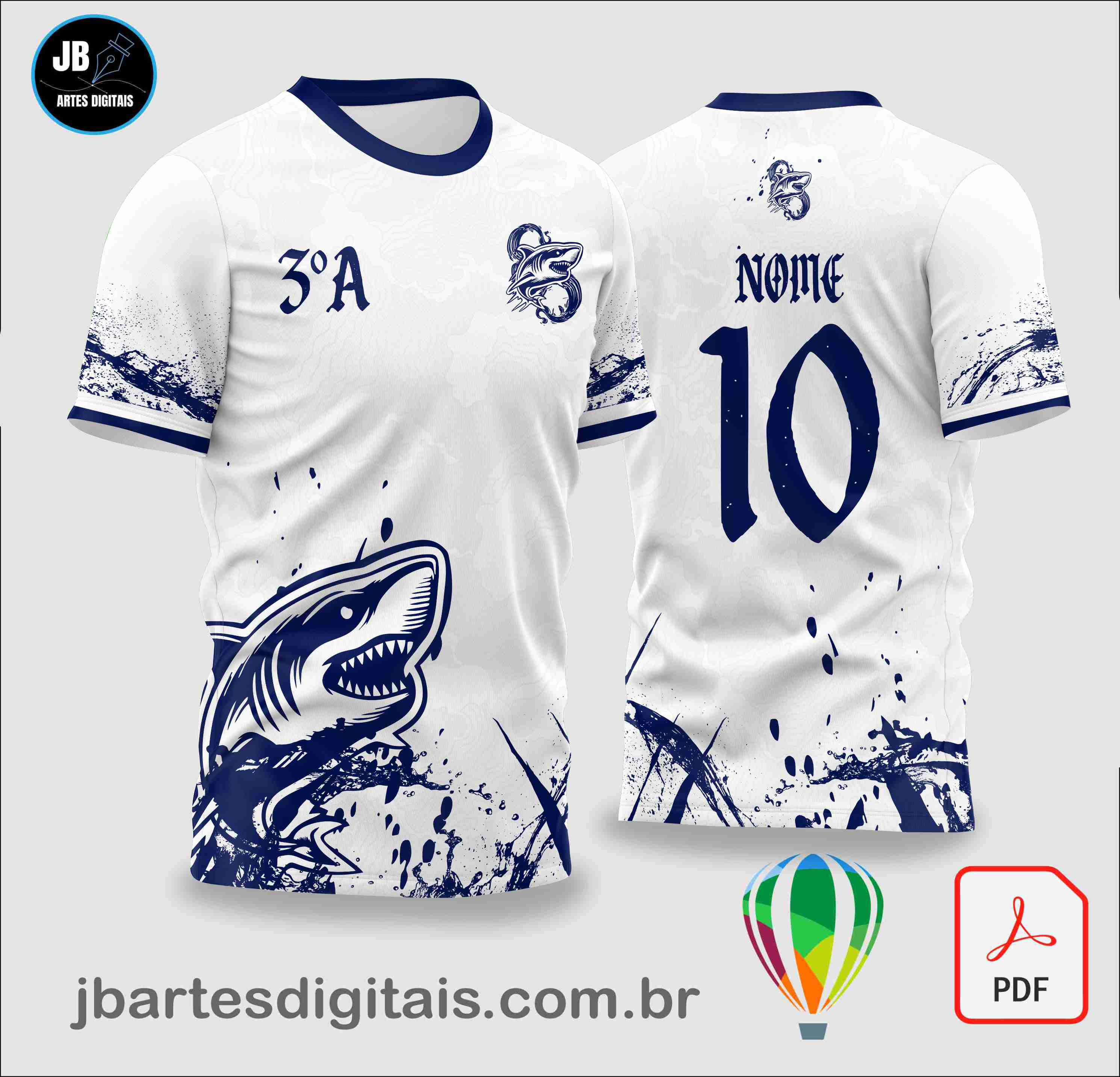 ARTE CAMISA TUBARÃO