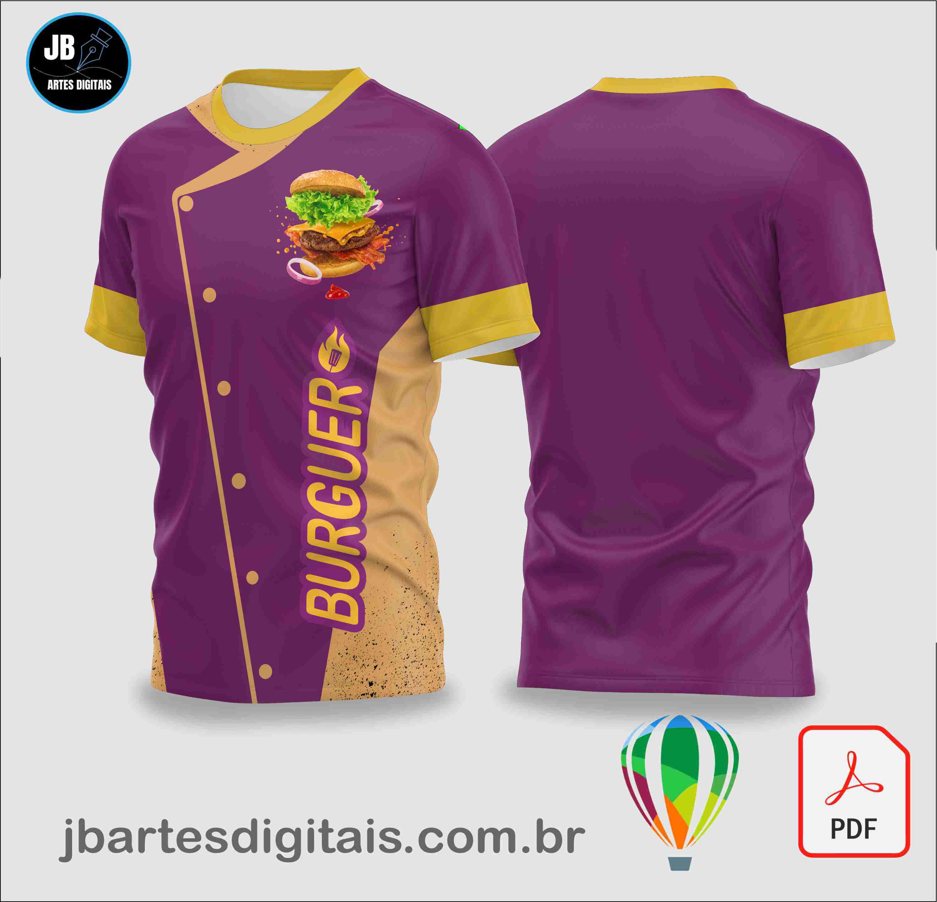 Burguer Concept ROXO (COREL DRAW)