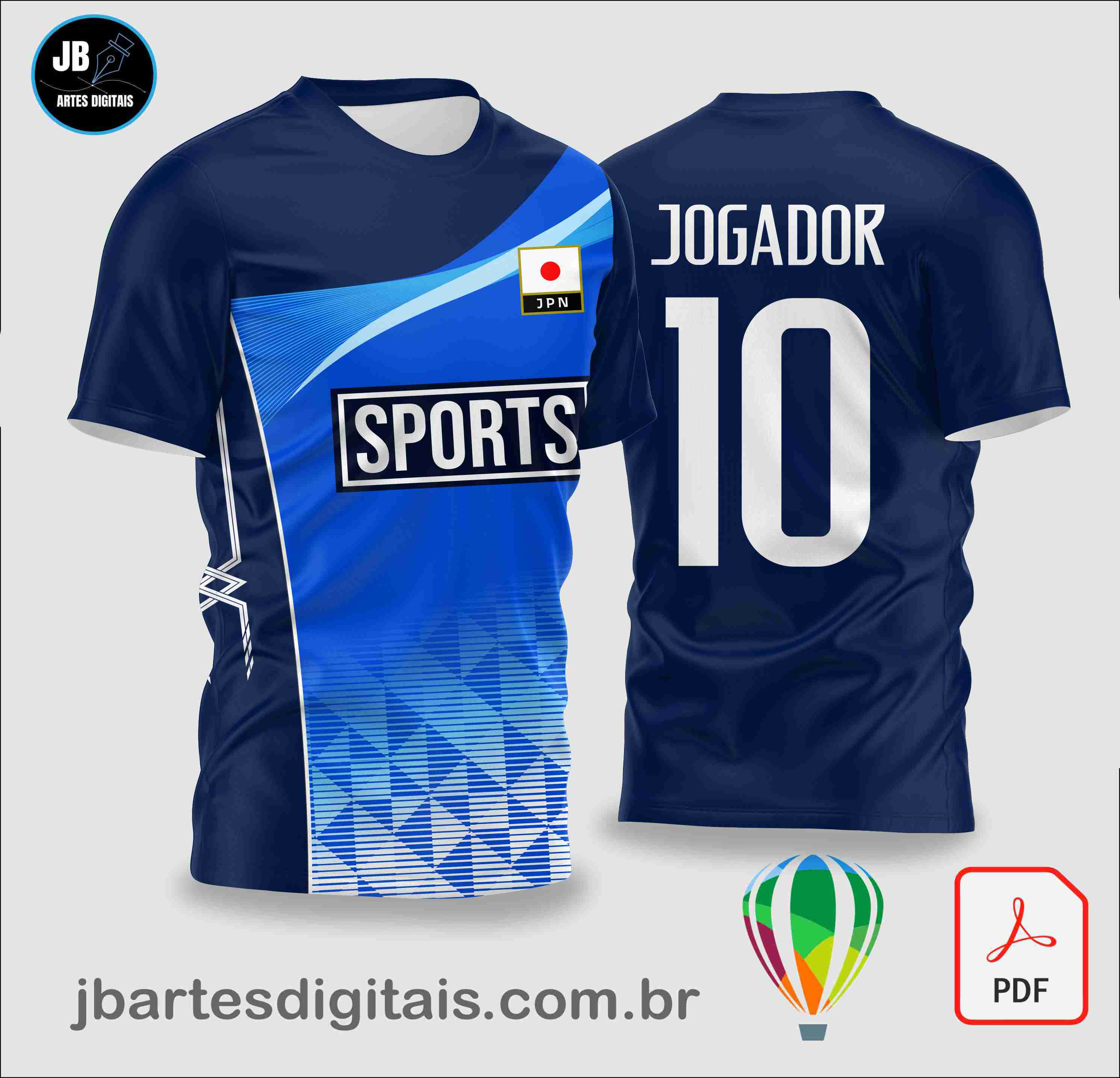 VoleyBall Japón Concept Designs AZUL (COREL DRAW)