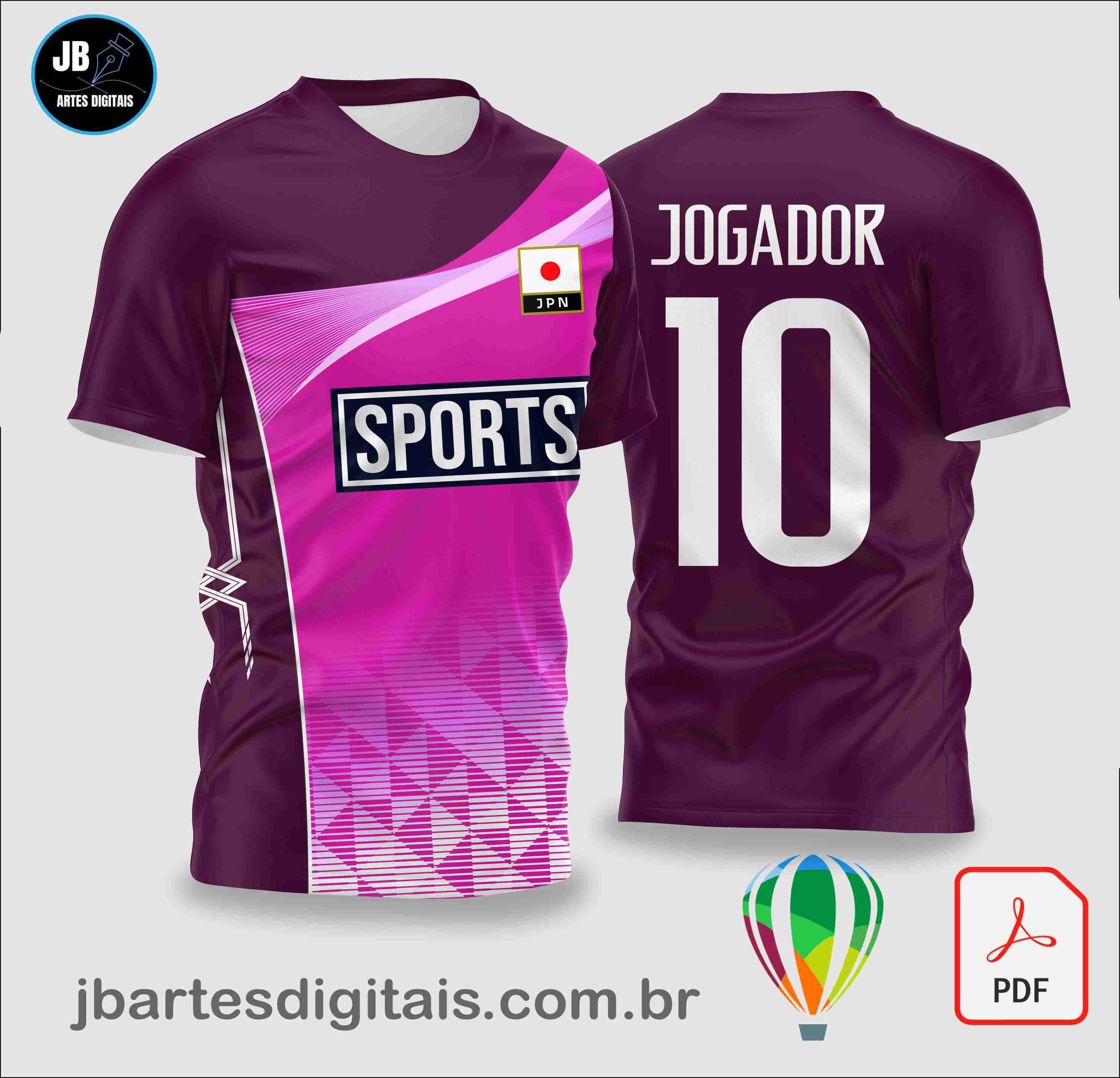 VoleyBall Japón Concept Designs ROXO (COREL DRAW)