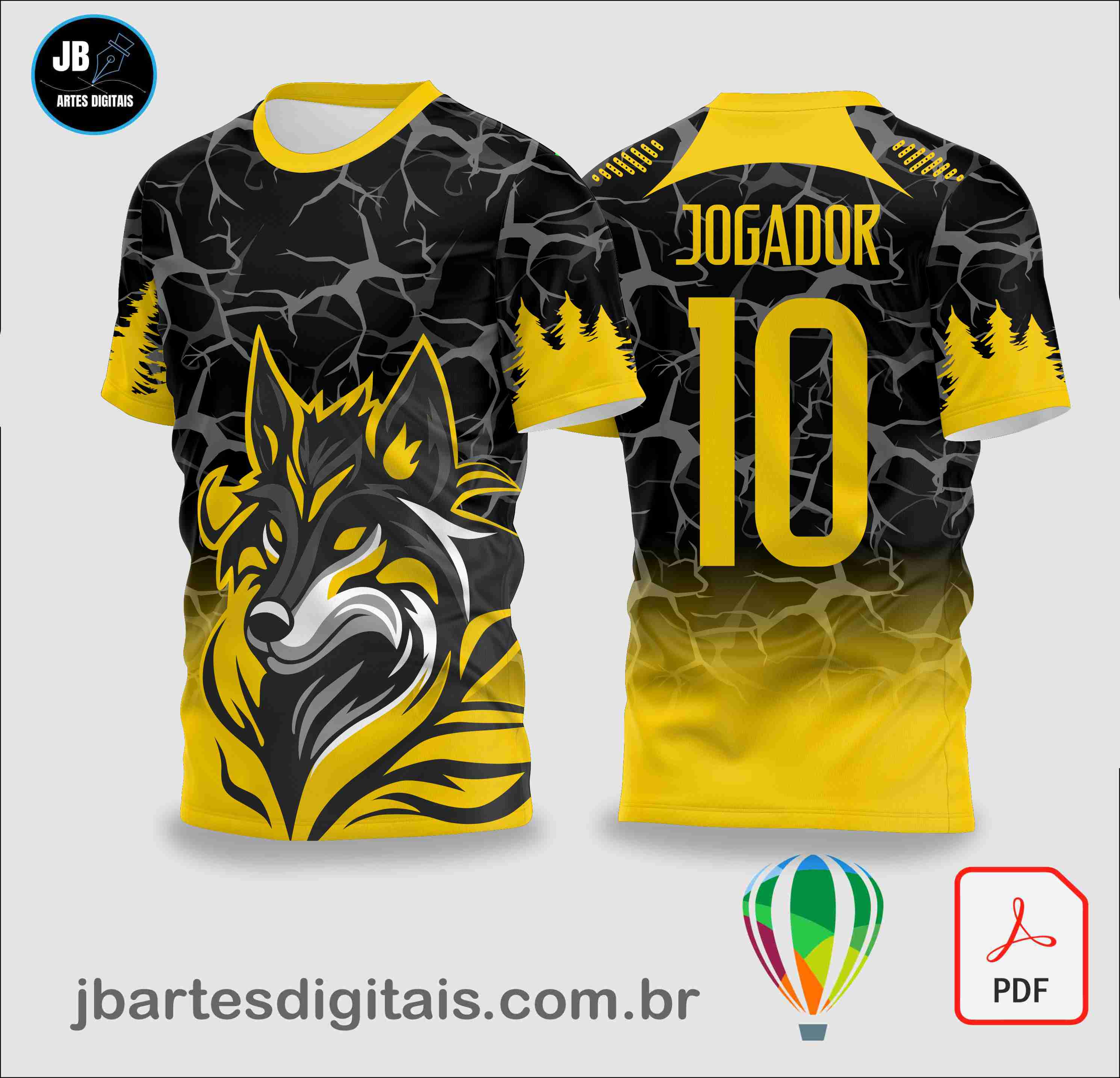 lobo AMARELO  (COREL DRAW)